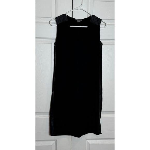 Vince Black Classic Sleeveless Dress with Leather Trim – Size 2 - Picture 1 of 10